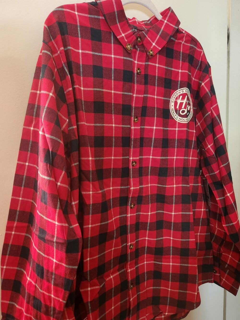 Disney Holiday Red Plaid Sleep Shirt
